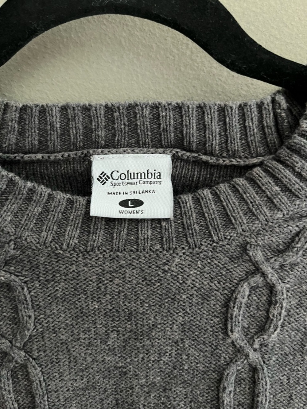 Columbia Sweater Cable Knit Crewneck Cozy Pullover Angora Wool Cotton Blend - Picture 6 of 11